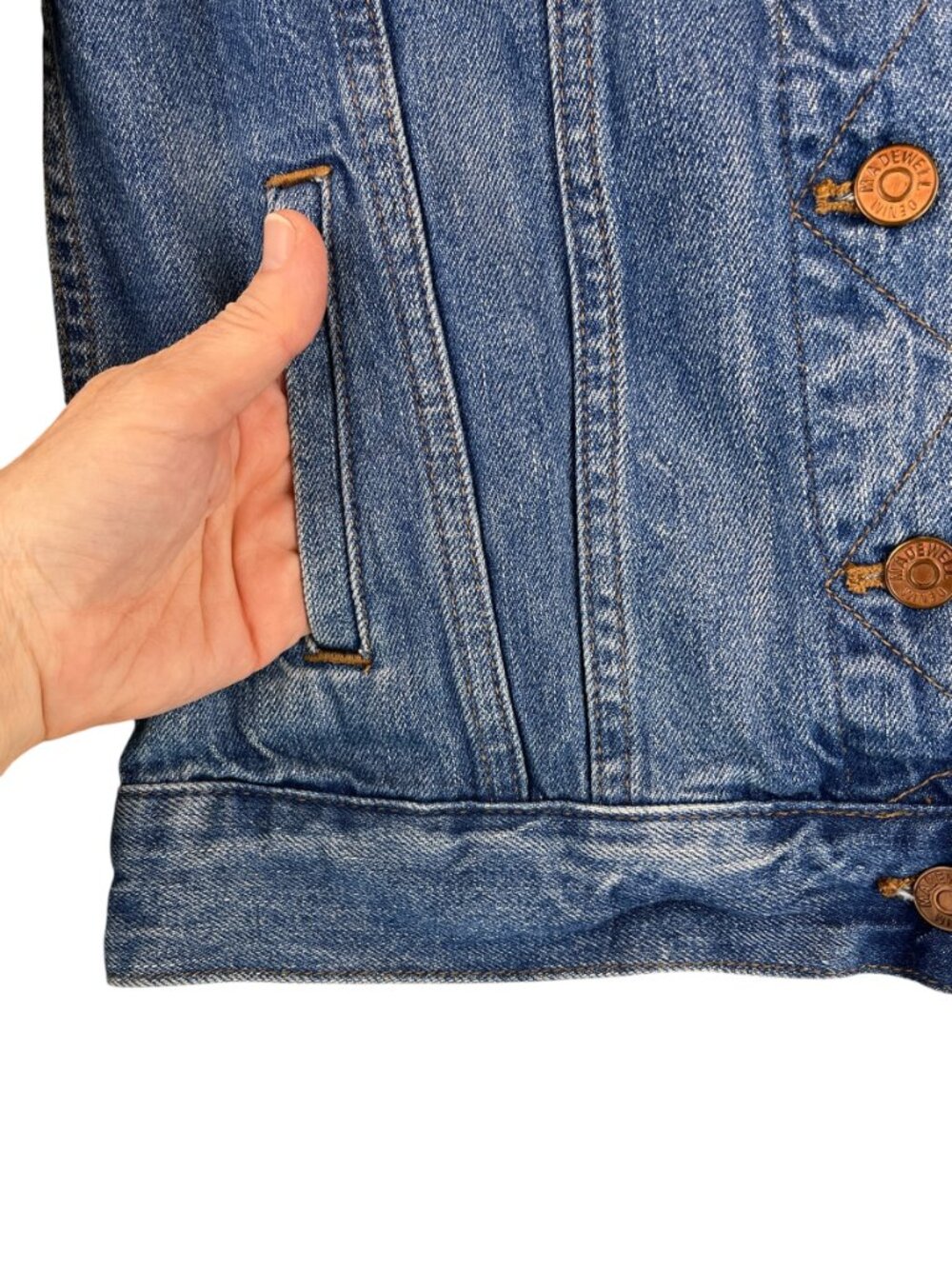 Madewell The Jean Jacket In Pinter Wash Denim Cotton Classic Sz S - Picture 7 of 11